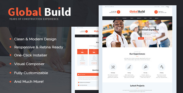 Global Build Preview Wordpress Theme - Rating, Reviews, Preview, Demo & Download