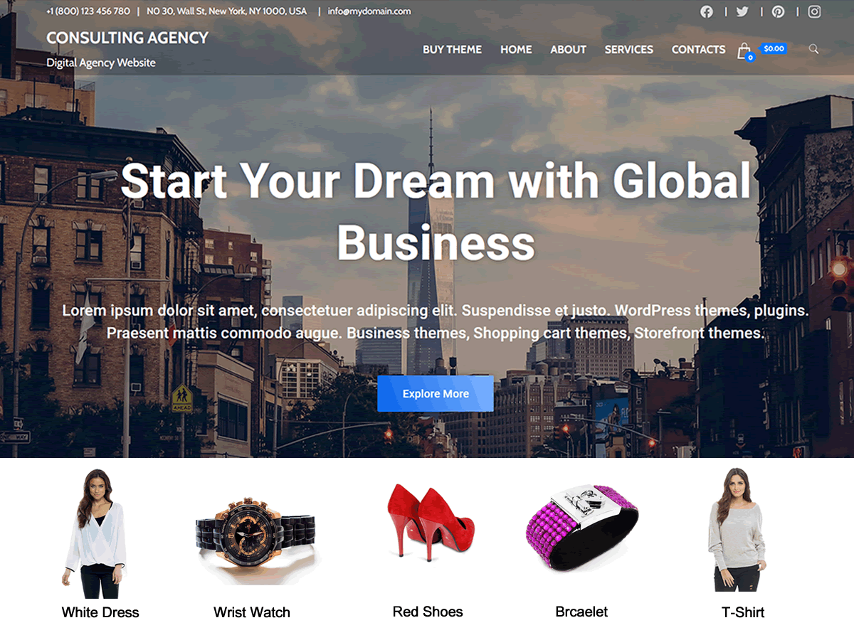 Global Business Preview Wordpress Theme - Rating, Reviews, Preview, Demo & Download