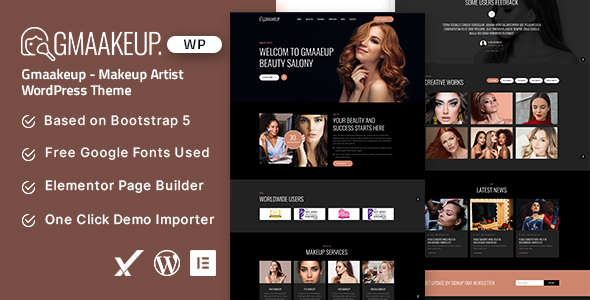 Gmaakeup Preview Wordpress Theme - Rating, Reviews, Preview, Demo & Download