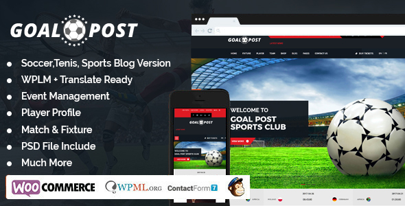 Goal Post Preview Wordpress Theme - Rating, Reviews, Preview, Demo & Download