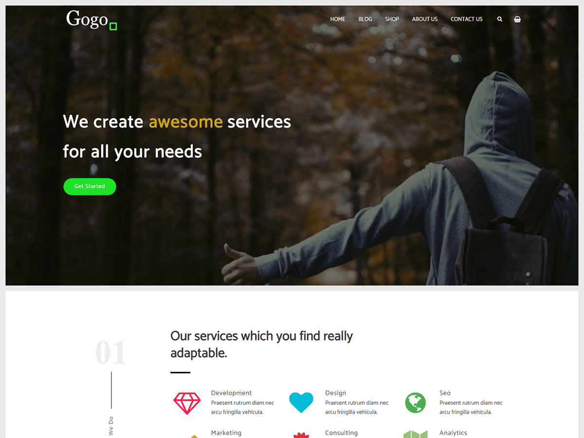 Gogo Preview Wordpress Theme - Rating, Reviews, Preview, Demo & Download