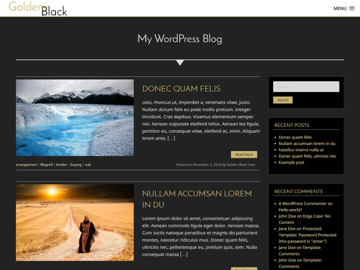 Golden Black Preview Wordpress Theme - Rating, Reviews, Preview, Demo & Download