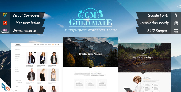 GoldMate Preview Wordpress Theme - Rating, Reviews, Preview, Demo & Download