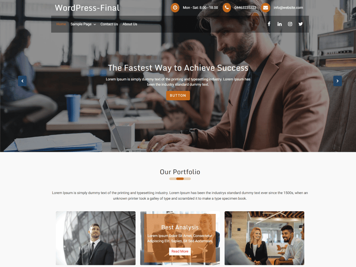 Goldy Corporate Preview Wordpress Theme - Rating, Reviews, Preview, Demo & Download
