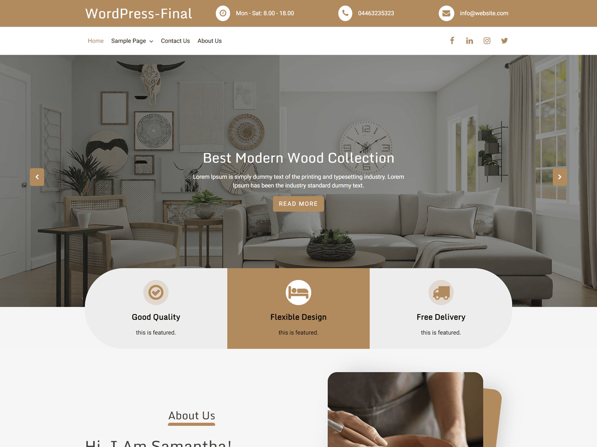 Goldy Furniture Preview Wordpress Theme - Rating, Reviews, Preview, Demo & Download