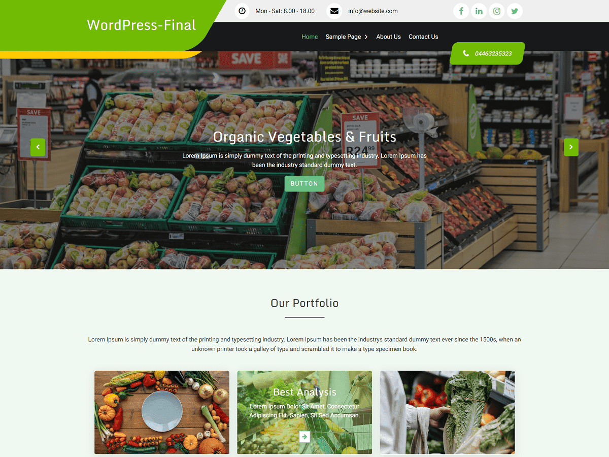 Goldy Grocery Preview Wordpress Theme - Rating, Reviews, Preview, Demo & Download