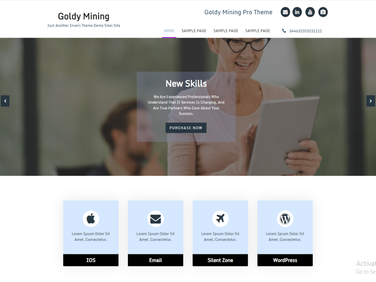 Goldy Mining Preview Wordpress Theme - Rating, Reviews, Preview, Demo & Download