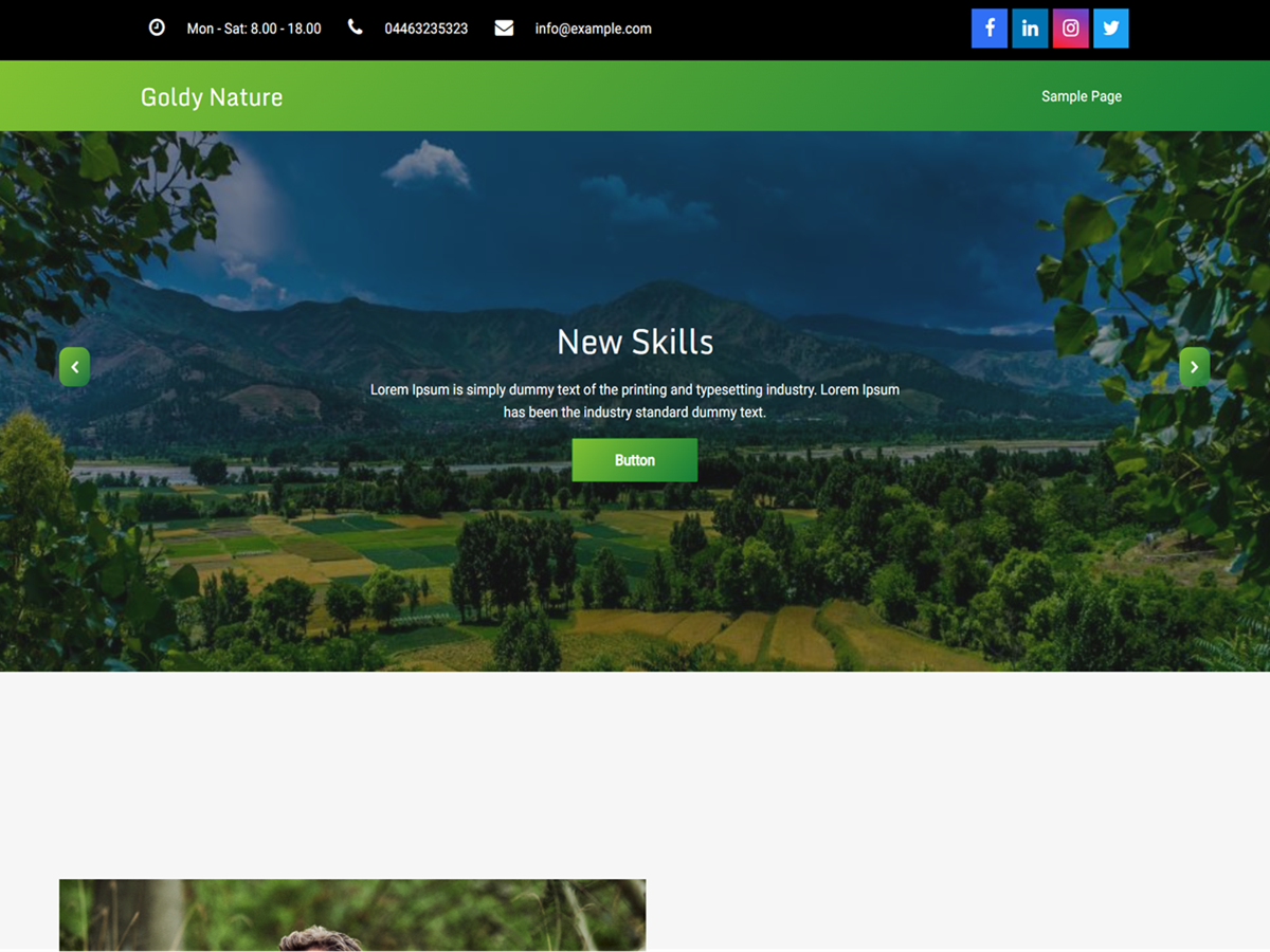 Goldy Nature Preview Wordpress Theme - Rating, Reviews, Preview, Demo & Download