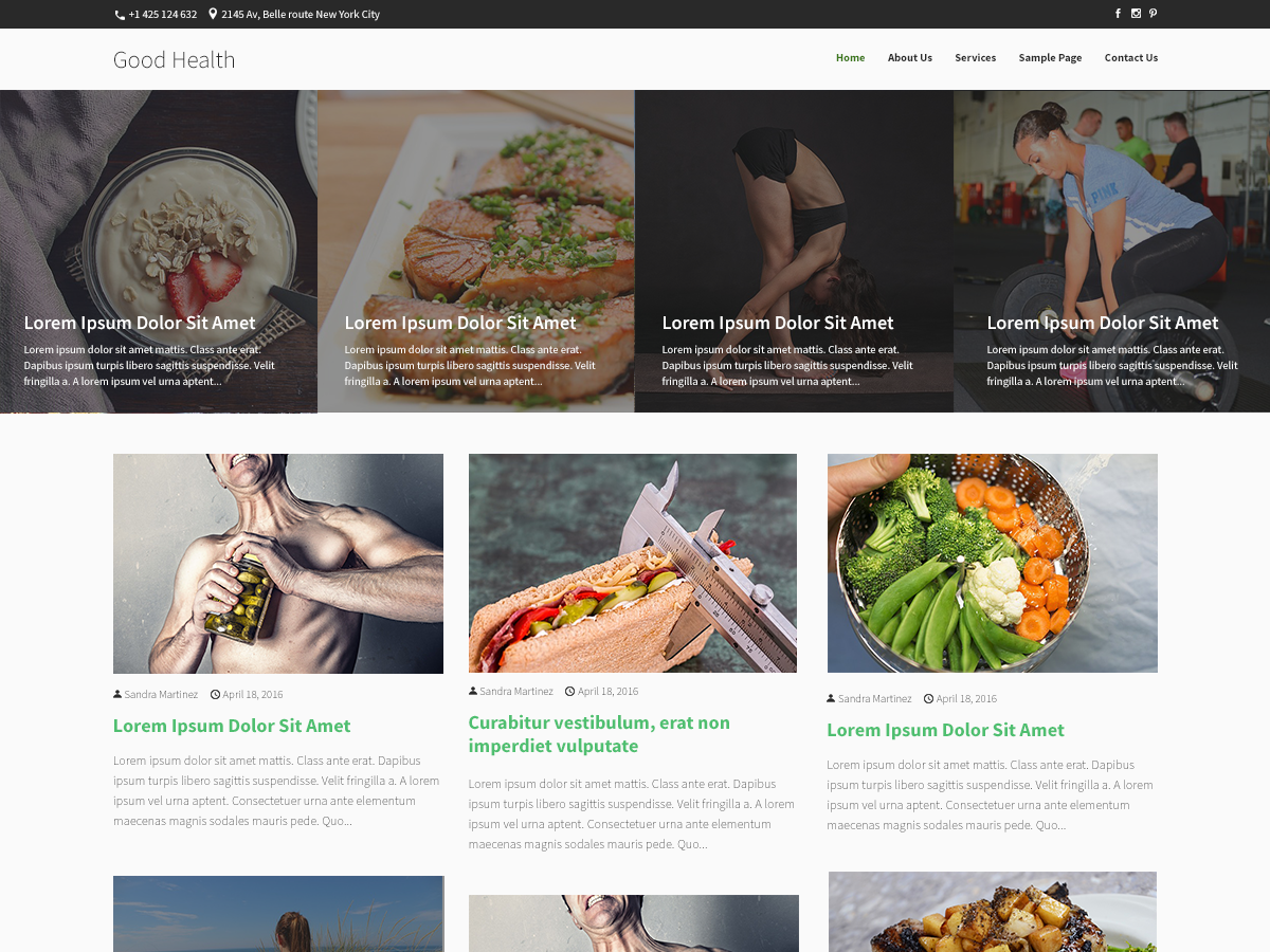 Good Health Preview Wordpress Theme - Rating, Reviews, Preview, Demo & Download