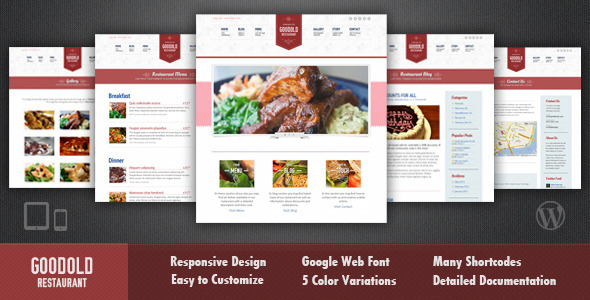 Goodold Restaurant Preview Wordpress Theme - Rating, Reviews, Preview, Demo & Download