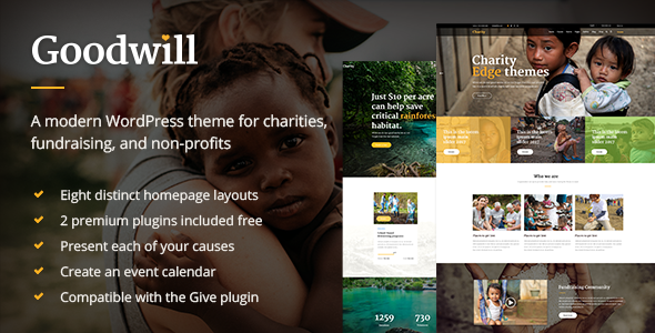 Goodwill Preview Wordpress Theme - Rating, Reviews, Preview, Demo & Download