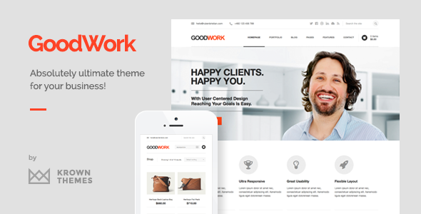 GoodWork Preview Wordpress Theme - Rating, Reviews, Preview, Demo & Download