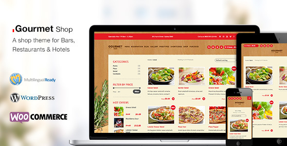 Gourmet Shop Preview Wordpress Theme - Rating, Reviews, Preview, Demo & Download