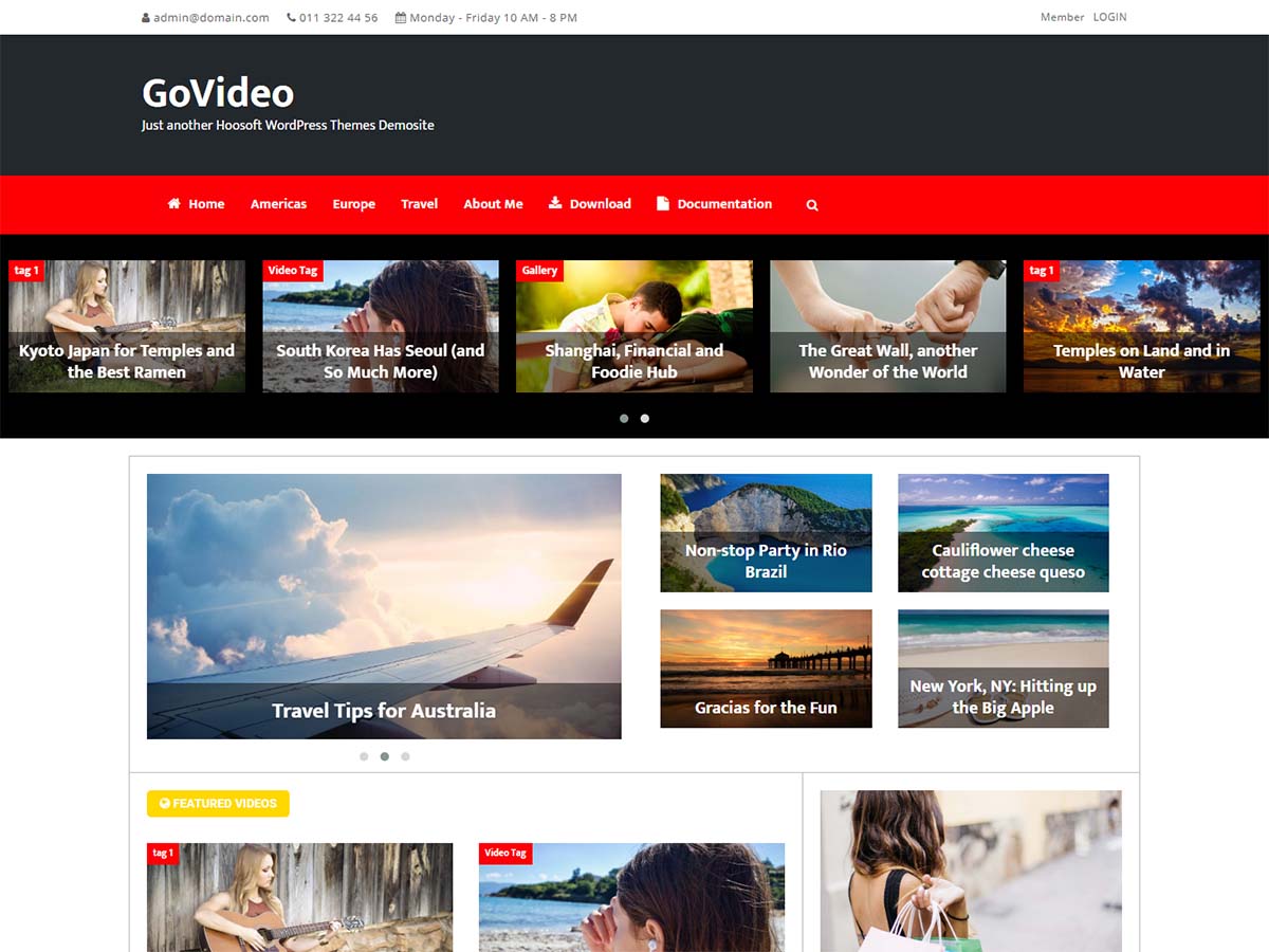 GoVideo Preview Wordpress Theme - Rating, Reviews, Preview, Demo & Download