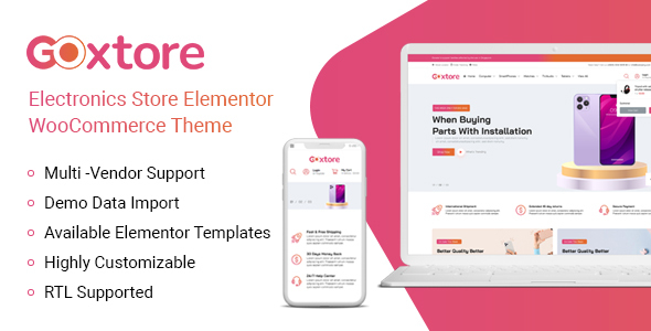 GOxtore Preview Wordpress Theme - Rating, Reviews, Preview, Demo & Download