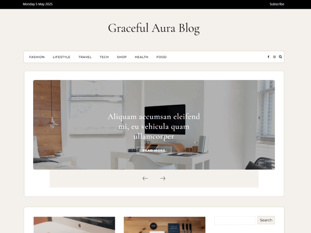 Graceful Aura Preview Wordpress Theme - Rating, Reviews, Preview, Demo & Download