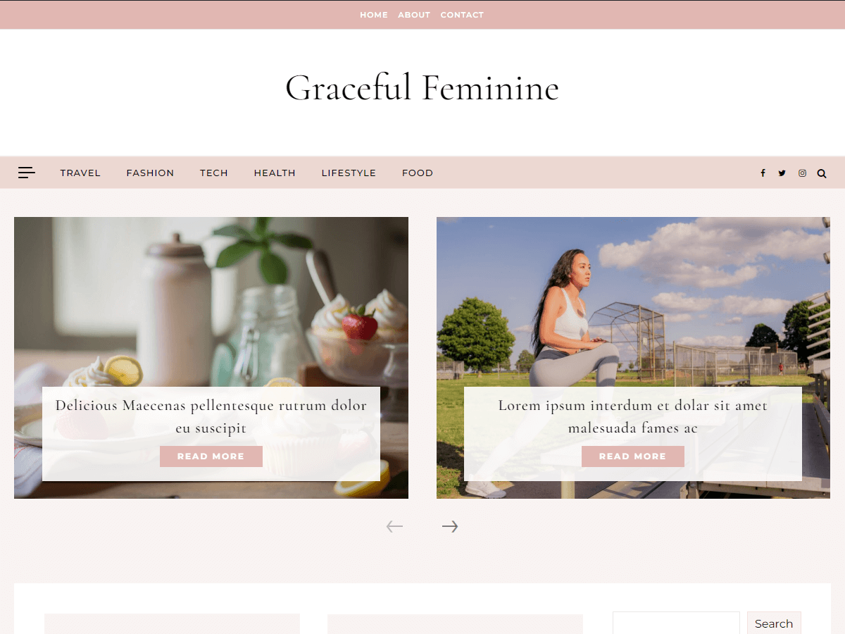 Graceful Feminine Preview Wordpress Theme - Rating, Reviews, Preview, Demo & Download