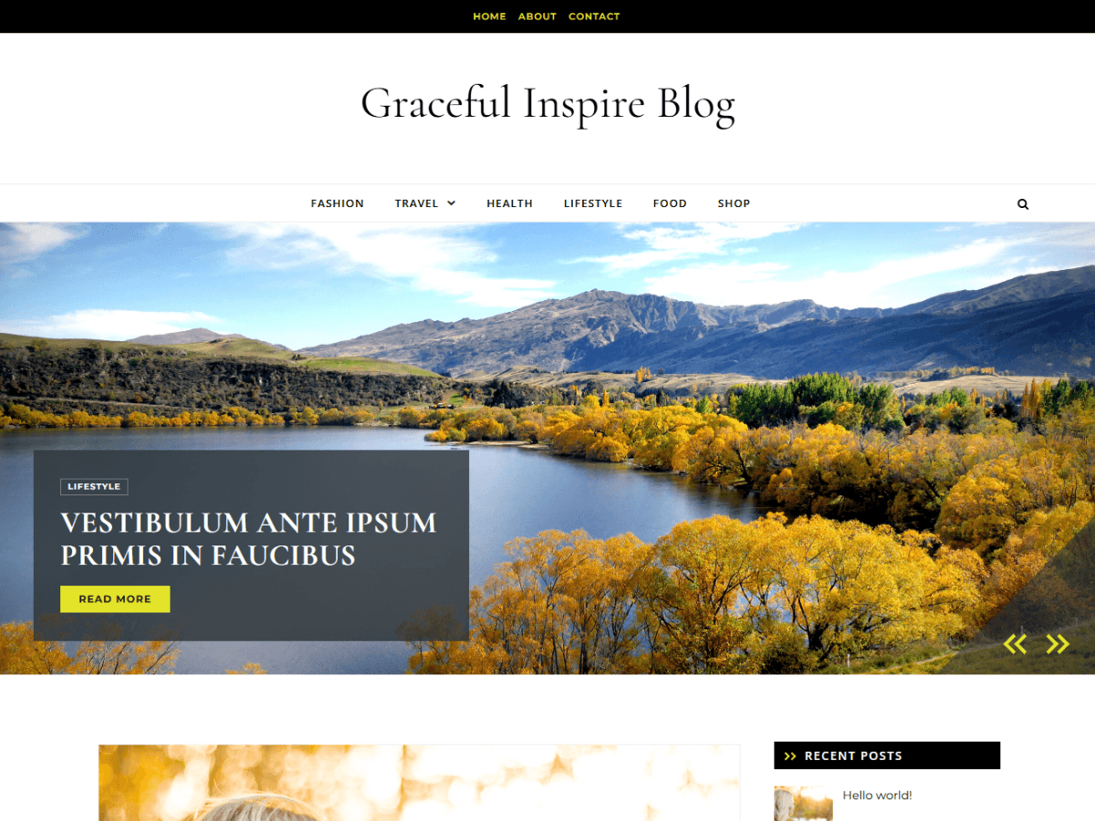 Graceful Inspire Preview Wordpress Theme - Rating, Reviews, Preview, Demo & Download