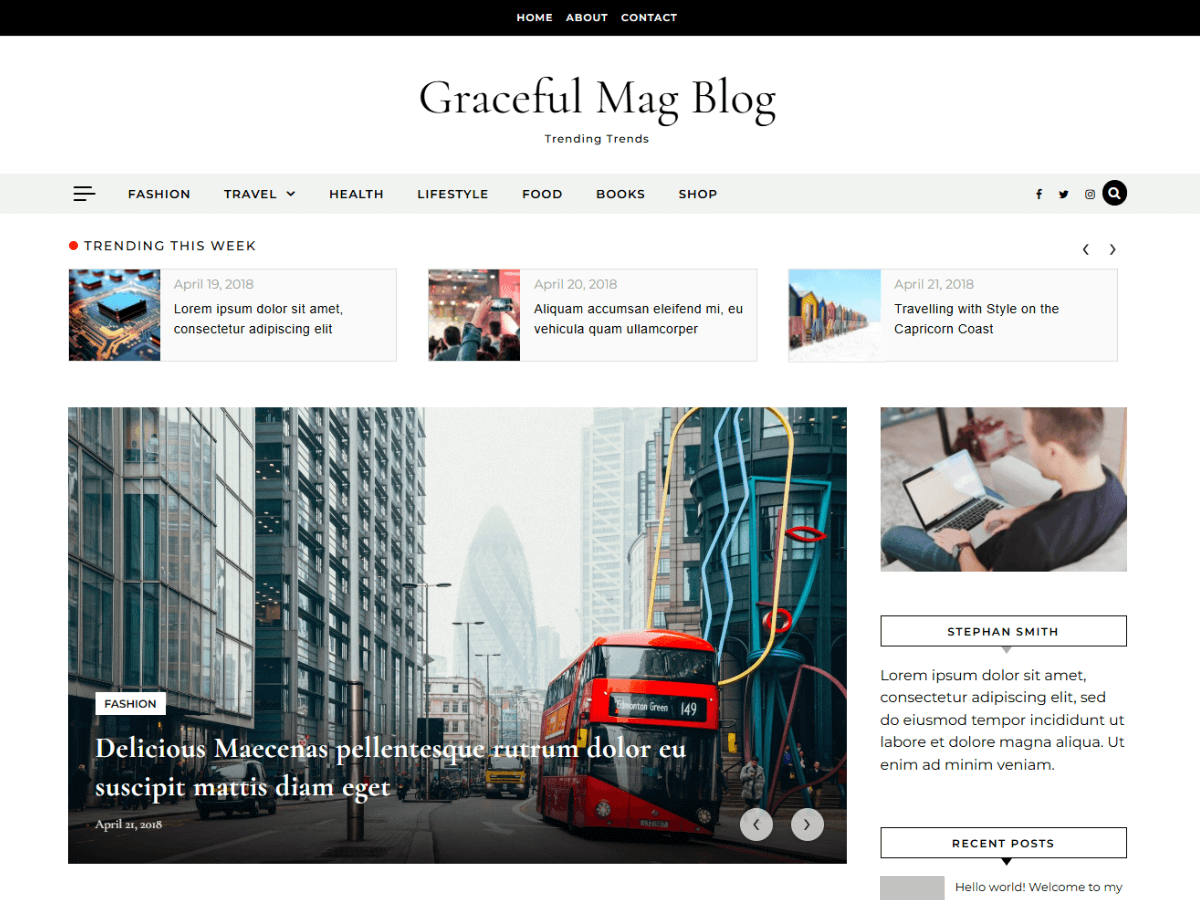 Graceful Mag Preview Wordpress Theme - Rating, Reviews, Preview, Demo & Download