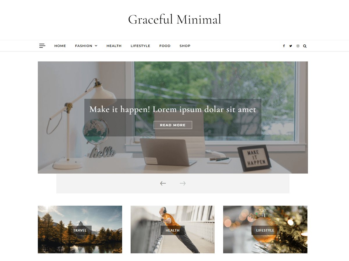 Graceful Minimal Preview Wordpress Theme - Rating, Reviews, Preview, Demo & Download