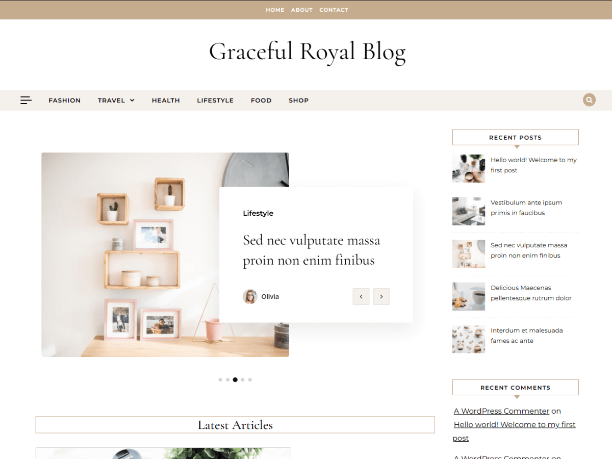 Graceful Royal Preview Wordpress Theme - Rating, Reviews, Preview, Demo & Download