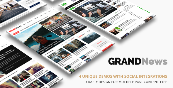 Grand News Preview Wordpress Theme - Rating, Reviews, Preview, Demo & Download