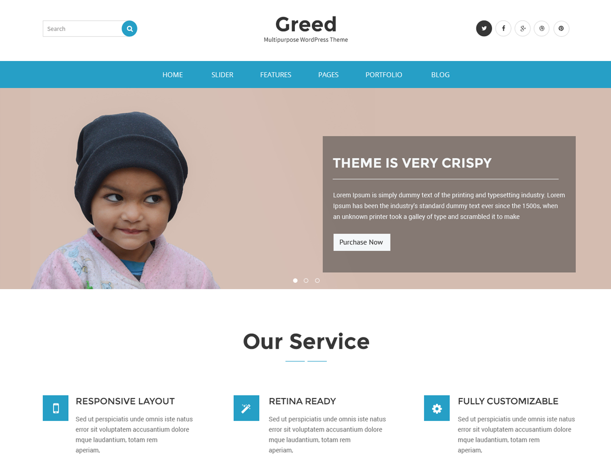 Greed Preview Wordpress Theme - Rating, Reviews, Preview, Demo & Download