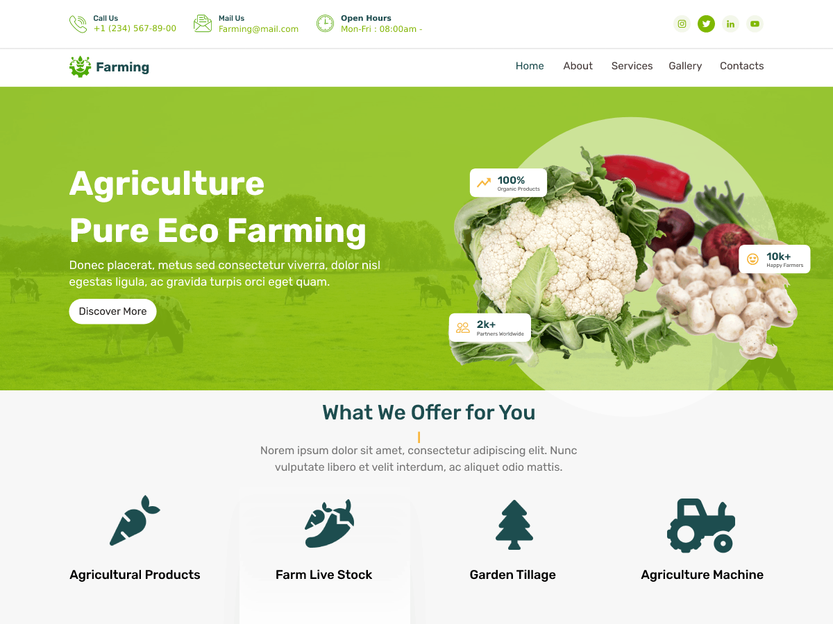 Green Agro Preview Wordpress Theme - Rating, Reviews, Preview, Demo & Download