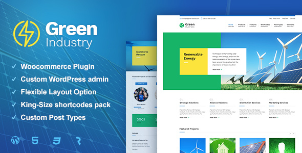 Green Industry Preview Wordpress Theme - Rating, Reviews, Preview, Demo & Download