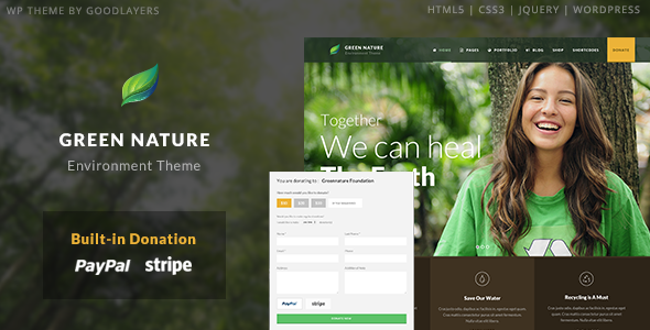 Green Nature Preview Wordpress Theme - Rating, Reviews, Preview, Demo & Download