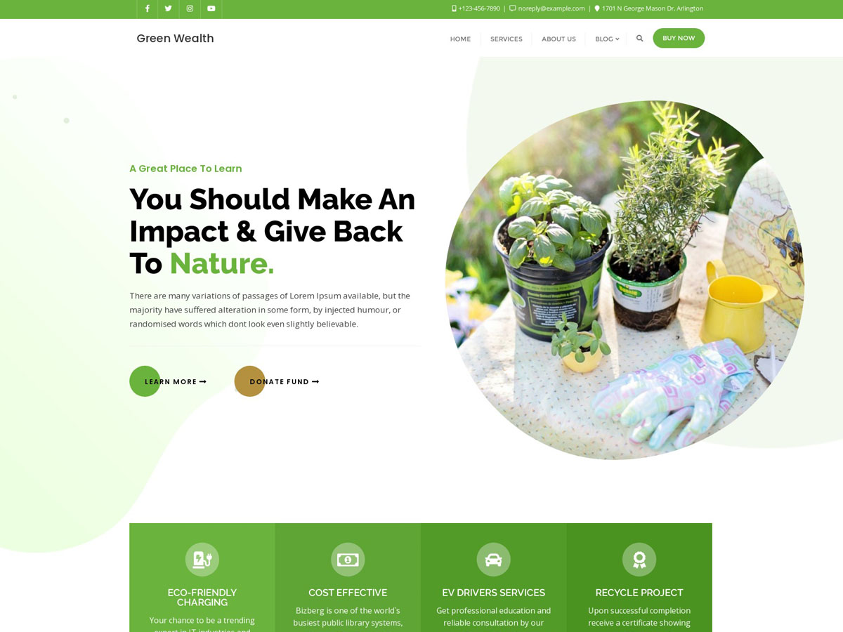 Green Wealth Preview Wordpress Theme - Rating, Reviews, Preview, Demo & Download