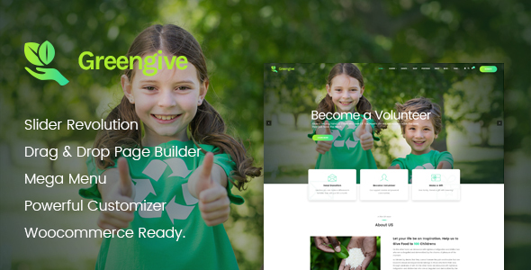 Greengive Preview Wordpress Theme - Rating, Reviews, Preview, Demo & Download