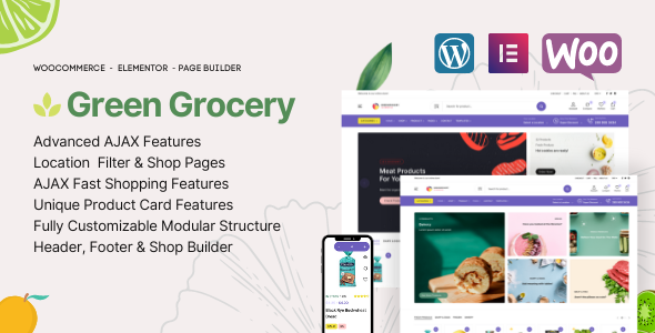 GreenGrocery Preview Wordpress Theme - Rating, Reviews, Preview, Demo & Download