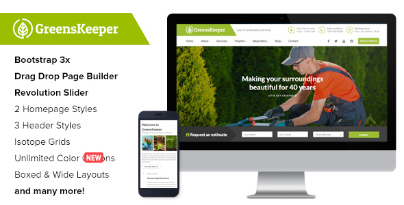 GreensKeeper Preview Wordpress Theme - Rating, Reviews, Preview, Demo & Download