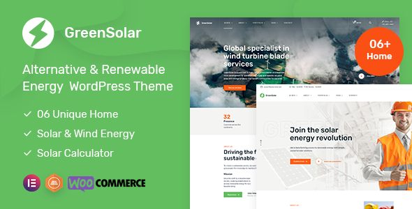 GreenSolar Preview Wordpress Theme - Rating, Reviews, Preview, Demo & Download