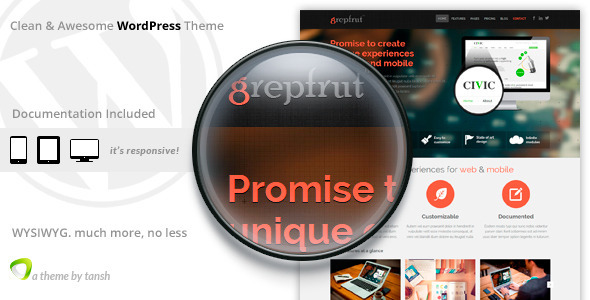 Grepfrut Software Preview Wordpress Theme - Rating, Reviews, Preview, Demo & Download