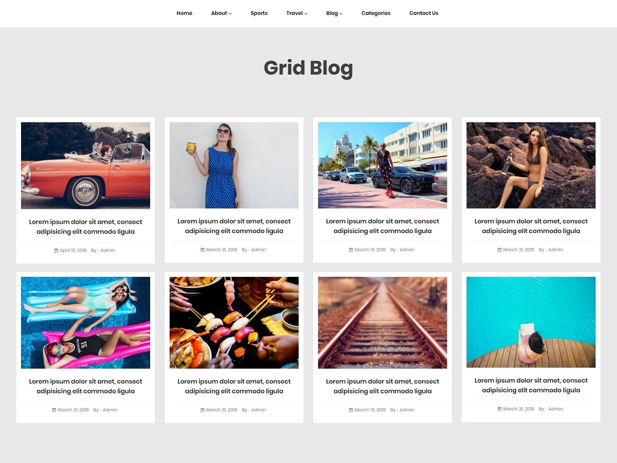 Grid Blogger Preview Wordpress Theme - Rating, Reviews, Preview, Demo & Download