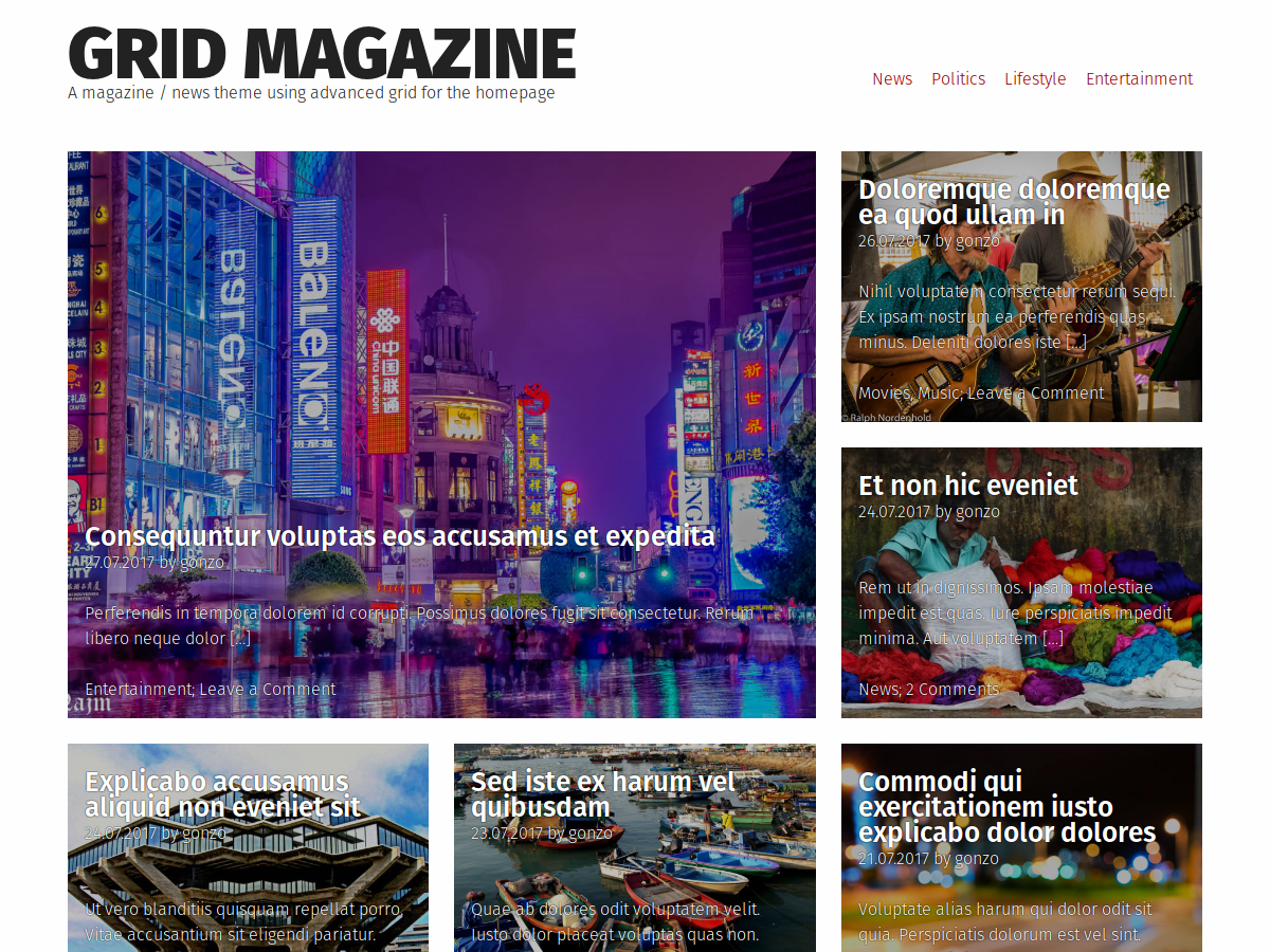 Grid Magazine Preview Wordpress Theme - Rating, Reviews, Preview, Demo & Download