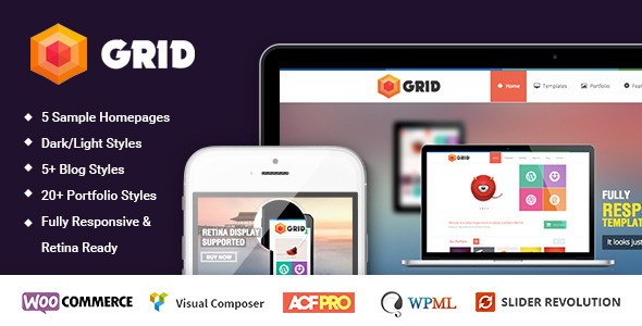 Grid Preview Wordpress Theme - Rating, Reviews, Preview, Demo & Download