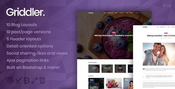 Griddler Preview Wordpress Theme - Rating, Reviews, Preview, Demo & Download