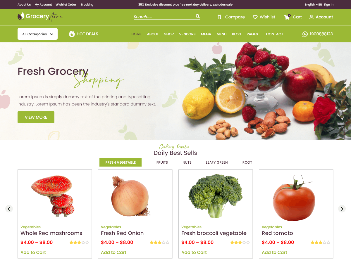Grocery Supermarket Preview Wordpress Theme - Rating, Reviews, Preview, Demo & Download