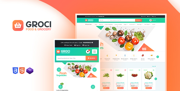 Groci Preview Wordpress Theme - Rating, Reviews, Preview, Demo & Download