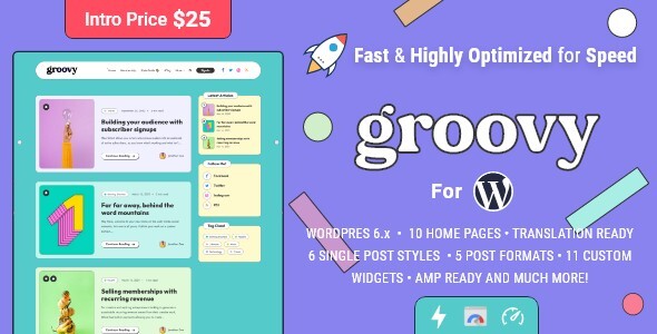 Groovy Preview Wordpress Theme - Rating, Reviews, Preview, Demo & Download