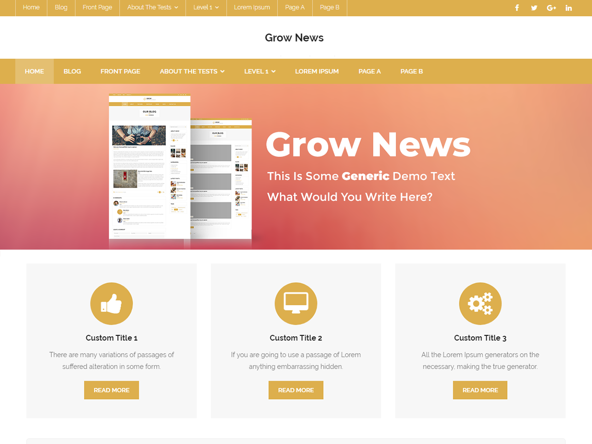 Grow News Preview Wordpress Theme - Rating, Reviews, Preview, Demo & Download