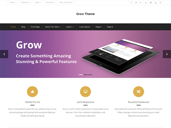 Grow Preview Wordpress Theme - Rating, Reviews, Preview, Demo & Download