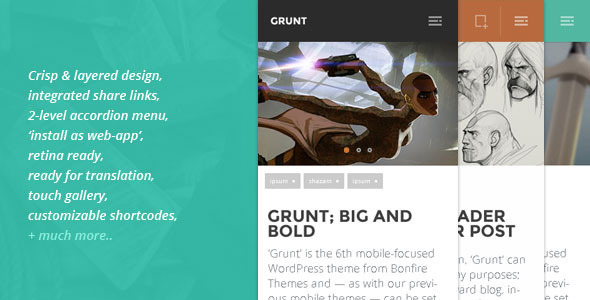 GRUNT Preview Wordpress Theme - Rating, Reviews, Preview, Demo & Download