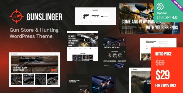 Gunslinger Preview Wordpress Theme - Rating, Reviews, Preview, Demo & Download