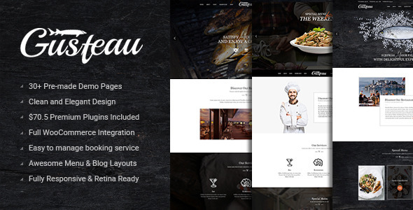 Gusteau Preview Wordpress Theme - Rating, Reviews, Preview, Demo & Download