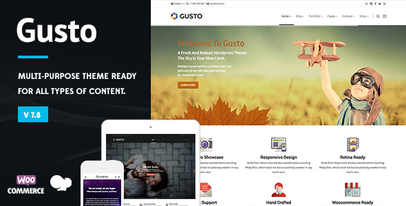 Gusto Preview Wordpress Theme - Rating, Reviews, Preview, Demo & Download
