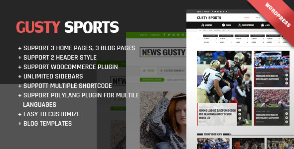Gusty Magazine Preview Wordpress Theme - Rating, Reviews, Preview, Demo & Download